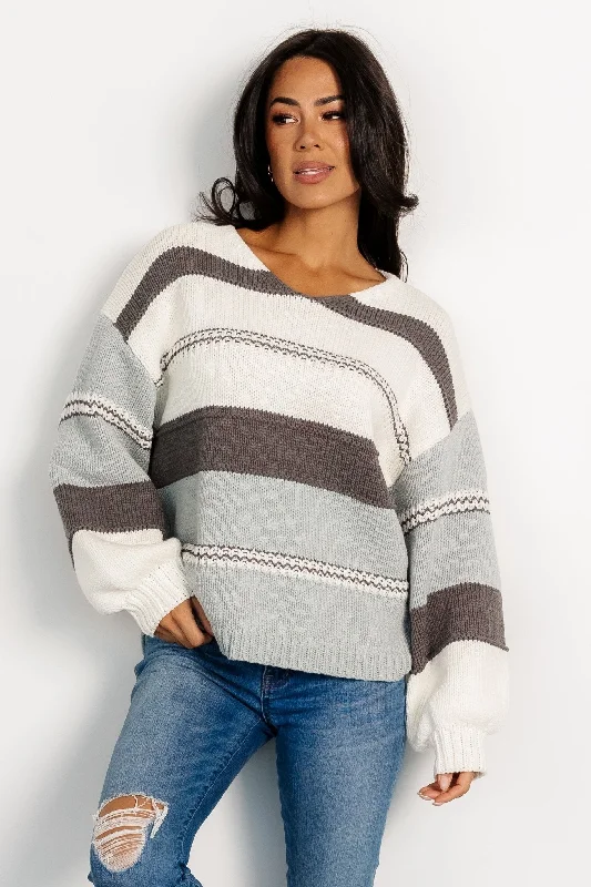 Fishing Knit TopsGlasgow Knit Sweater | Ivory Stripe