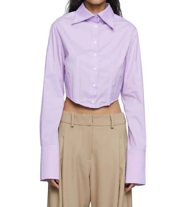 Compression ShirtsFrankie Shirt With Top Stitch In Lavender