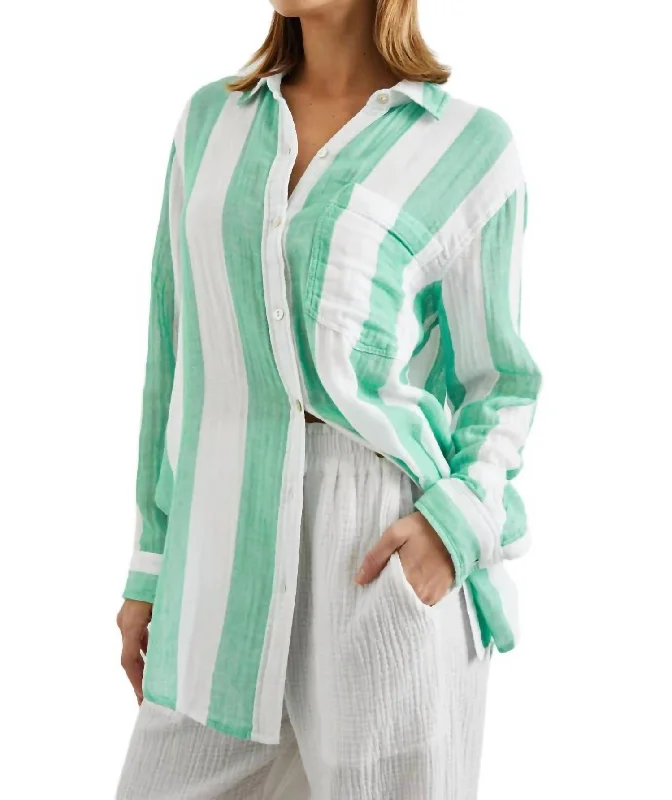 Denim ShirtsJaylin Shirt In Jade Stripe