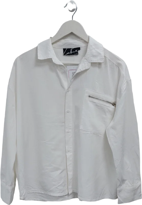 Sequined ShirtsThe Couture Club White Zip Pocket Detail Shirt UK 6