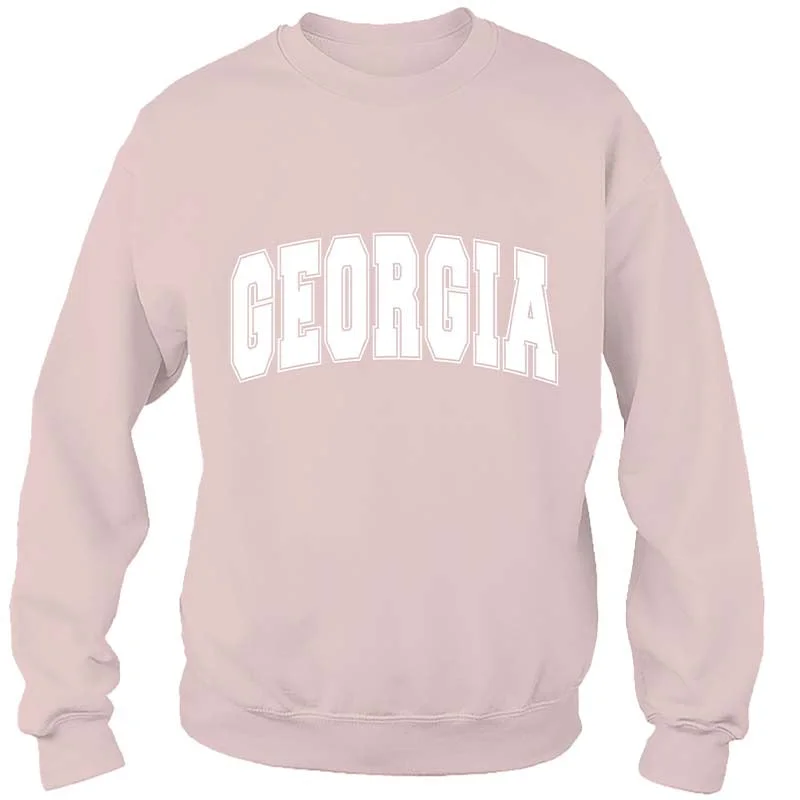 Fringed T-ShirtsGeorgia Bar Arch Crewneck Sweatshirt