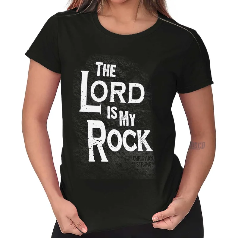 Velvet T-ShirtsLord Is My Rock Ladies T Shirt