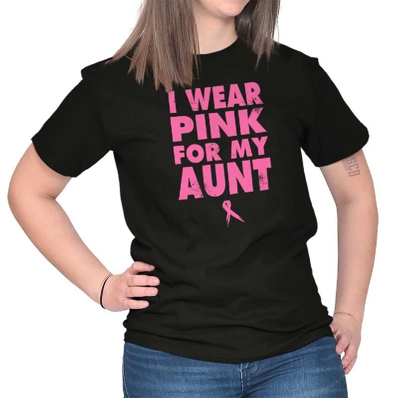 Cropped T-ShirtsI Wear Pink For My Aunt T Shirt