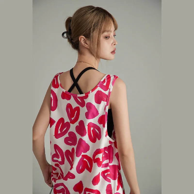 Outdoor sleeveless topsPainted Hearts Sleeveless Top