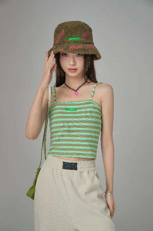 Eco-friendly brand sleeveless topsTurn It Into Art Stripes Sleeveless Top