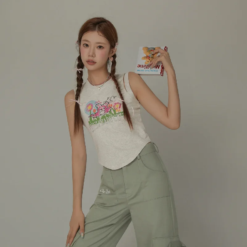 Zipper sleeveless topChuu Babe Club Sleeveless Top